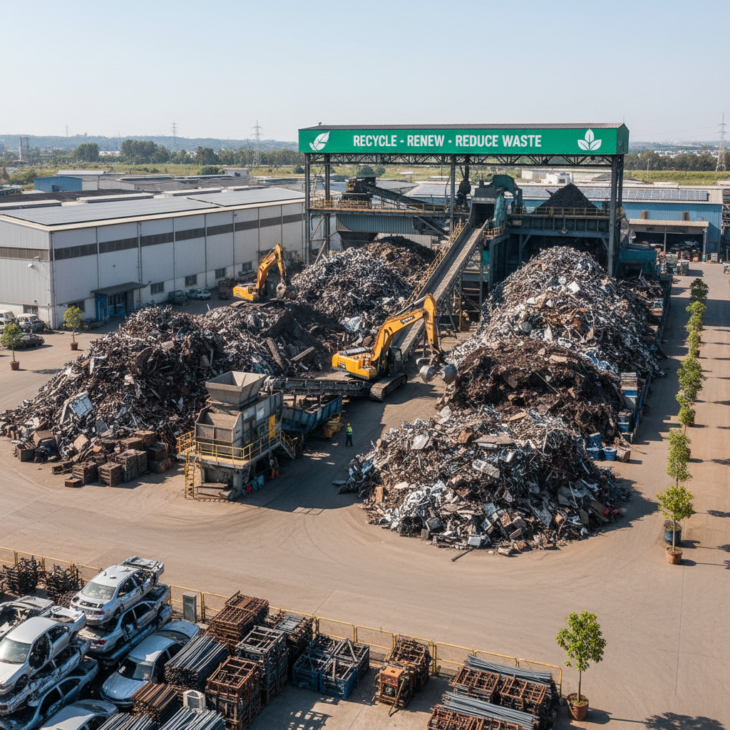 Iron scrap recycling showing environmental benefits