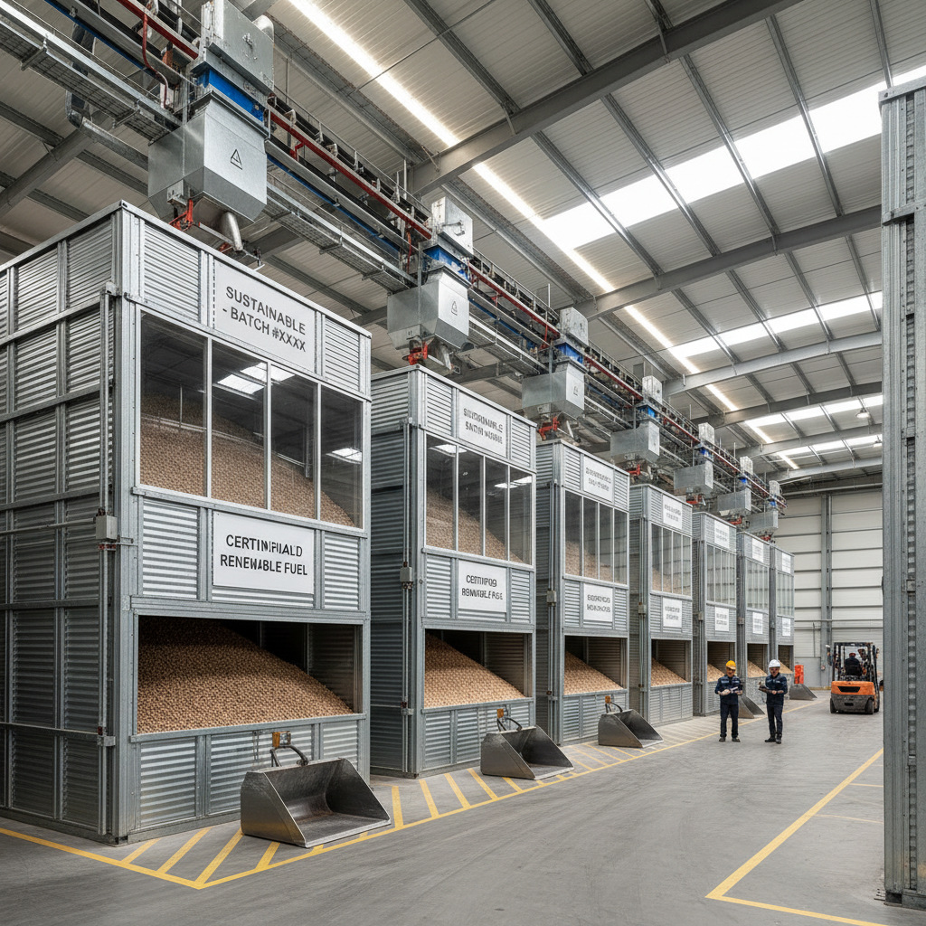 Wood pellet storage facility showing best practices