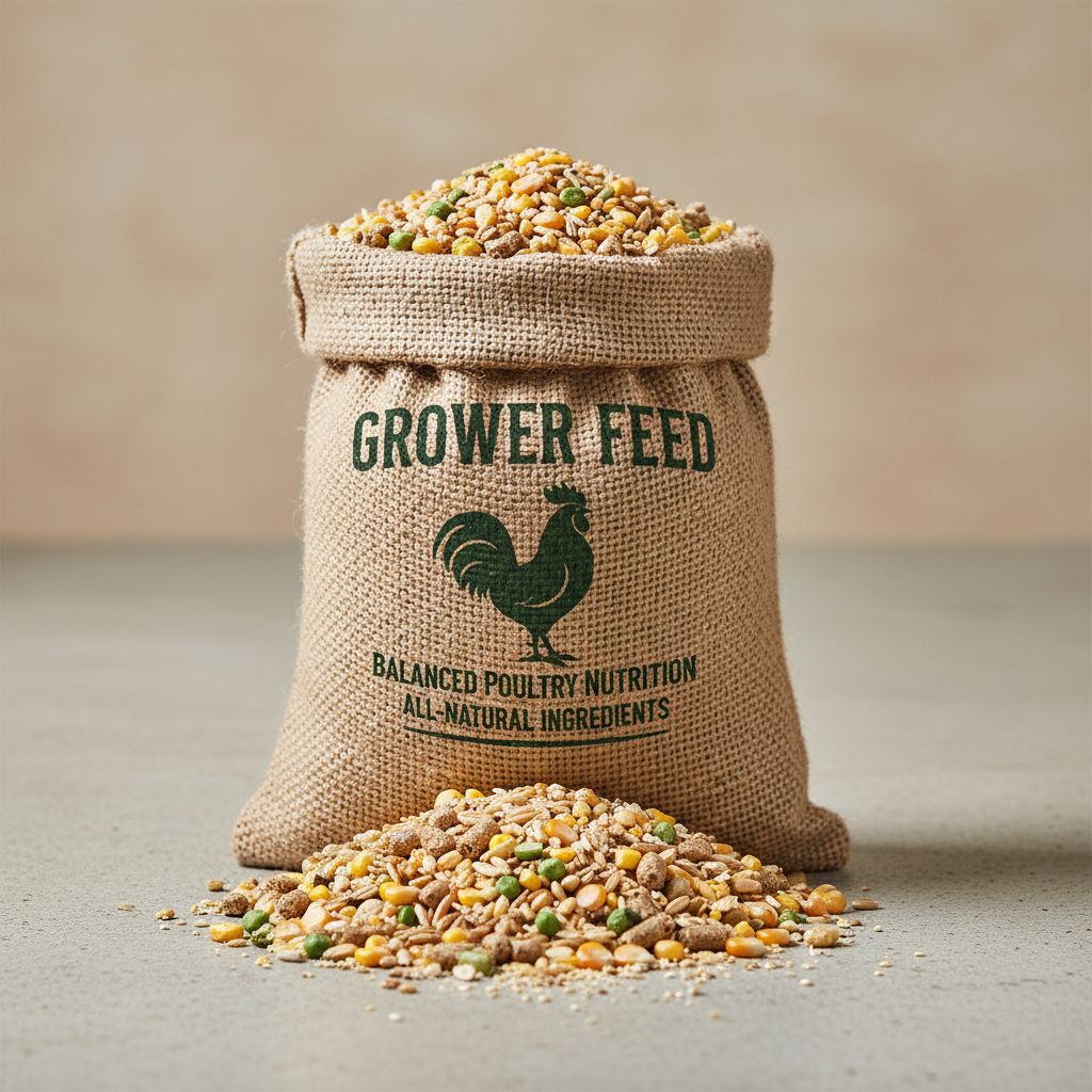 Grower chicken feed for medium-stage poultry nutrition