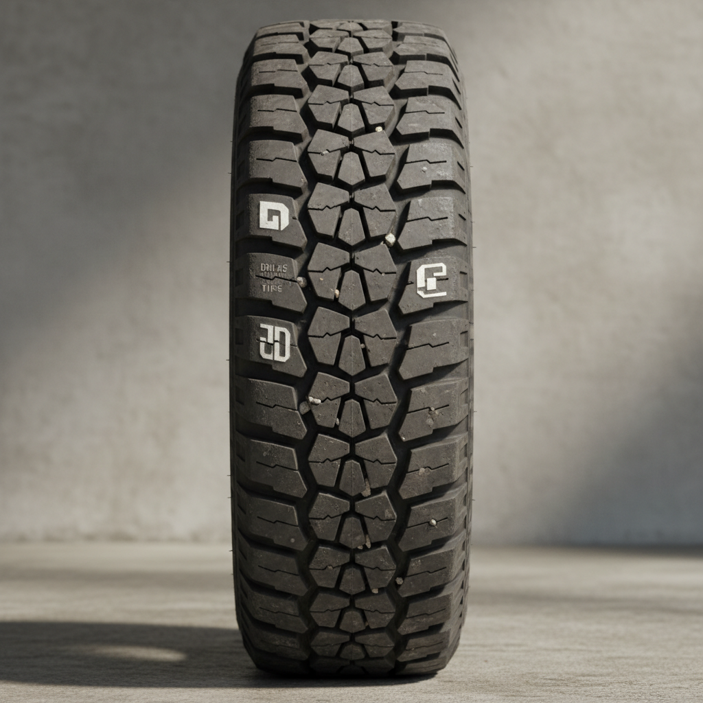 Truck tire 315/80R22.5 showing drive axle tire with aggressive tread