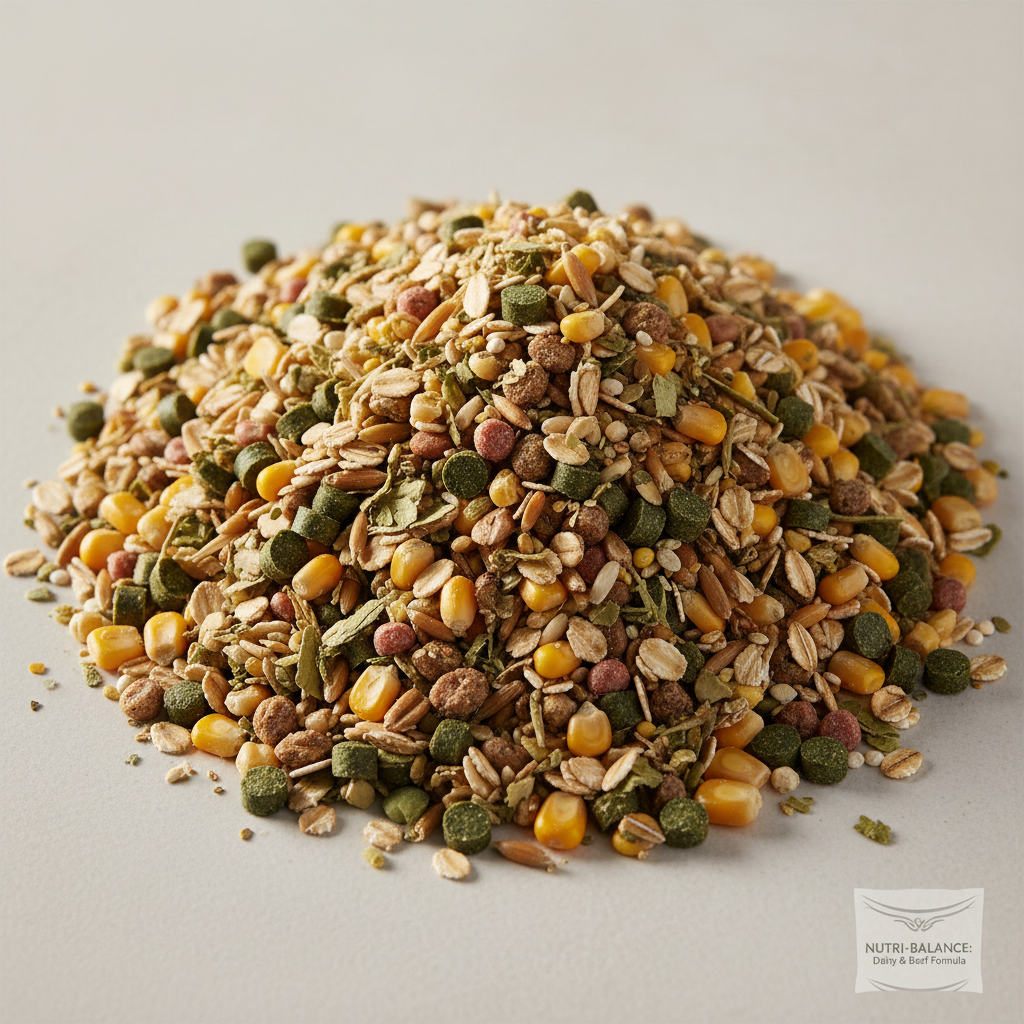 Chicken feed grains close-up showing nutritional quality